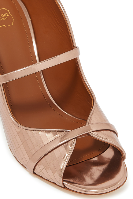 Norah 85 Mirrored Leather Mules